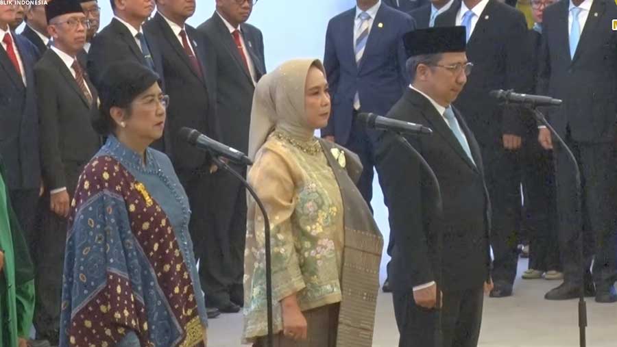 Pengucapan sumpah jabatan Bank Indonesia periode 2026 - 2031 (Dok. YouTube Bank Indonesia)
