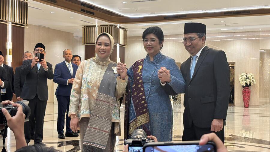 Destry Damayanti, Aida S. Budiman dan Solikin M. Juhro Usai Dilantik MA Sebagai Pejabat BI Rabu (2/9/2026) (Bloomberg Technoz/Sabrina)
