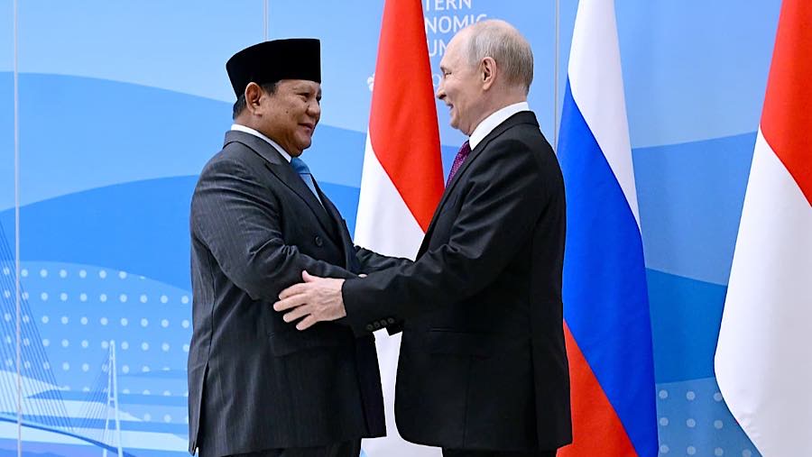 Presiden Prabowo Subianto menghadiri pertemuan dengan Presiden Rusia Vladimir Putin di Vladivostok, Rusia, Kamis (3/9/2026). (Biro Setpres)