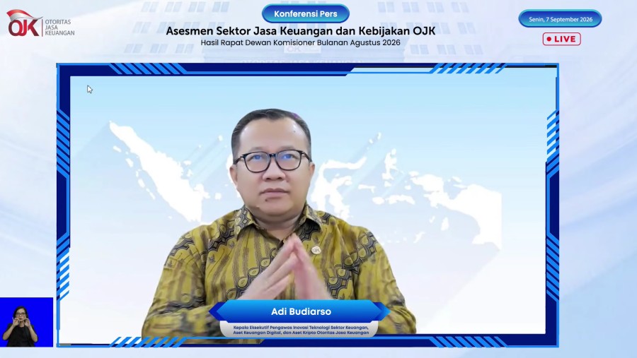 Kepala Eksekutif Pengawas Inovasi Teknologi Sektor Keuangan, Aset Keuangan Digital, dan Aset Kripto OJK, Adi Budiarso. dok: OJK