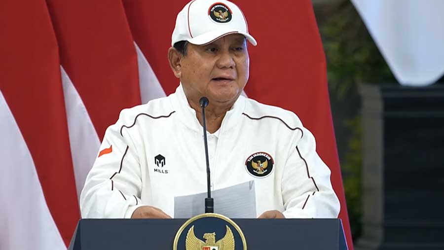 Presiden Prabowo Subianto saat Lepas Kontingen Indonesia Menuju Asian Games ke-20 Aichi Nagoya (Sekretariat Presiden)