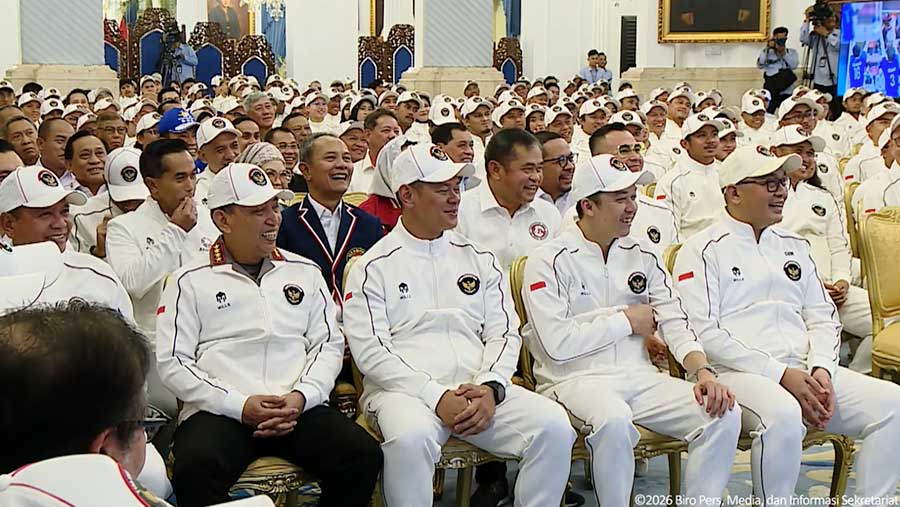 Presiden Prabowo Subianto saat Lepas Kontingen Indonesia Menuju Asian Games ke-20 Aichi Nagoya (Sekretariat Presiden)