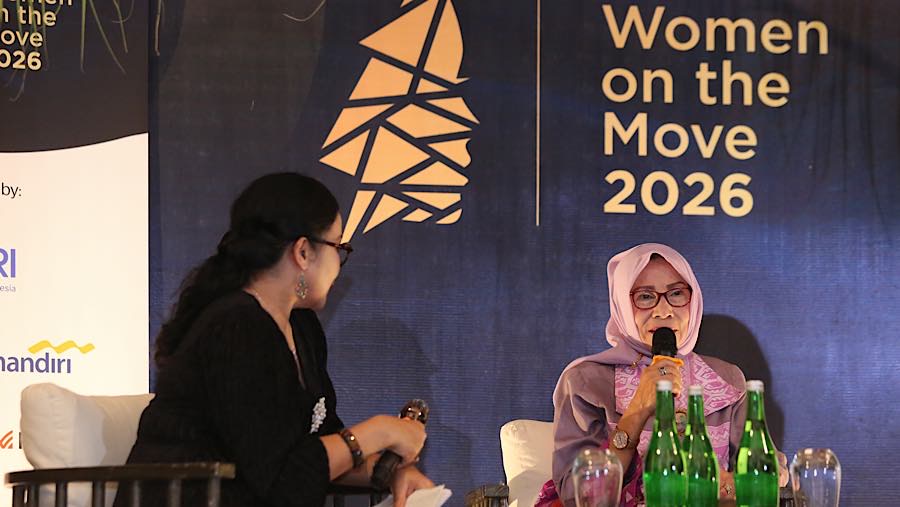 CEO COOP Coffee Foundation, Yuana Sutyowati saat berbicara dalam Welcoming Dinner Women on The Move 2026 di Lombok, Jumat (11/9/2026).