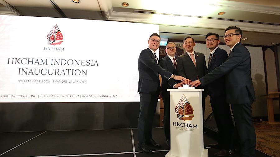 Inaugurasi HKCHAM di Jakarta, Kamis (17/9/2026). (Bloomberg Technoz/Andrean Kristianto)