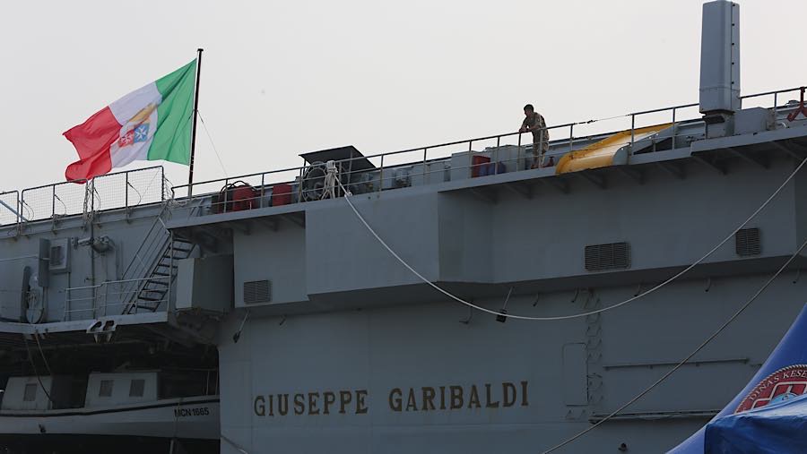 Nantinya akan ada proses pergantian bendera (reflagging) untuk Giuseppe Garibaldi dari Bendera Italia menjadi Bendera Indonesia pada acara peresmian.
