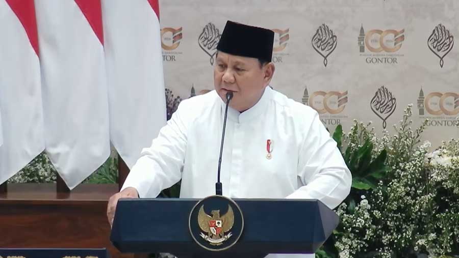 Presiden Prabowo Hadiri Syukuran 100 Tahun Pondok Modern Darussalam Gontor, 19 September 2026 (YouTube Sekretariat Presiden)
