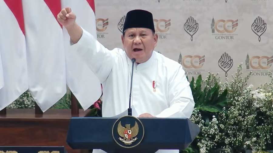 Presiden Prabowo Hadiri Syukuran 100 Tahun Pondok Modern Darussalam Gontor, 19 September 2026 (YouTube Sekretariat Presiden)