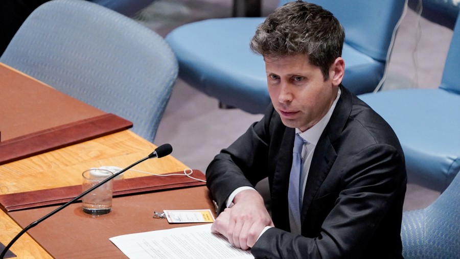 Sam Altman dalam sidang Nations Security Council. John Lamparski/Bloomberg