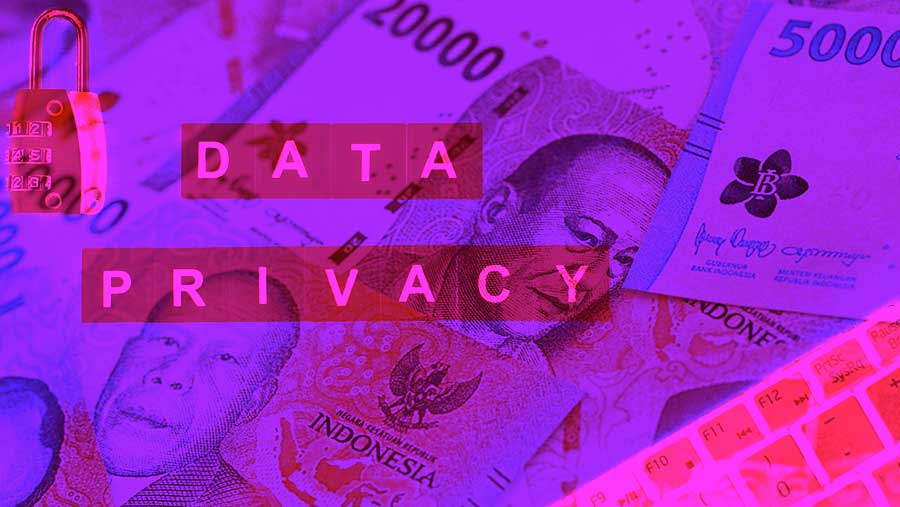 Ilustrasi data pribadi konsumen pinjol berserakan, publik hadapi krisis kepercayaan penegakan hukum atas kasus kebocoran data. (Diolah)
