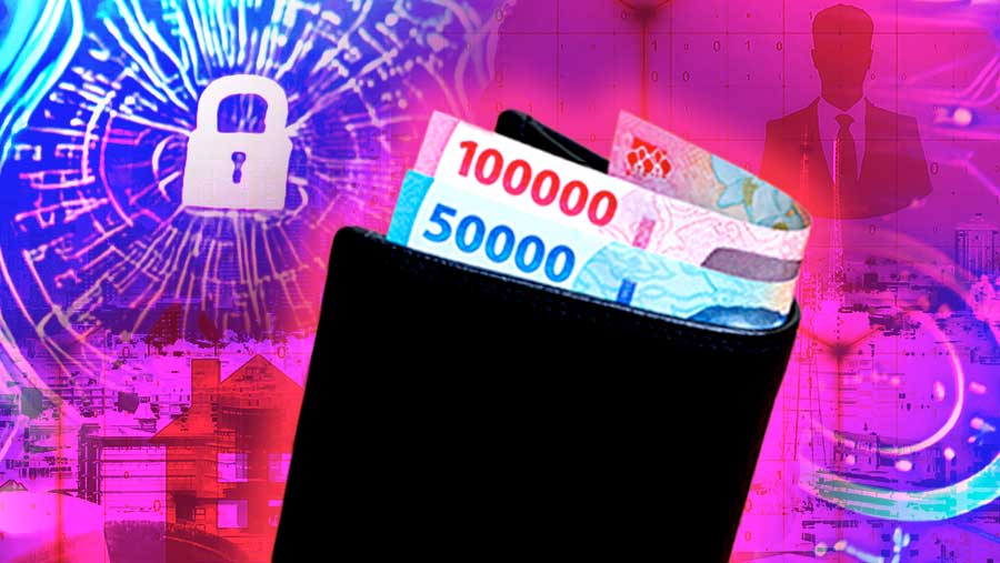 Ilustrasi data pribadi konsumen pinjol berserakan, publik hadapi krisis kepercayaan penegakan hukum atas kasus kebocoran data. (Diolah)