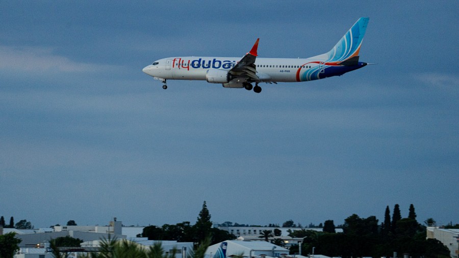 Pesawat FlyDubai./dok. Bloomberg