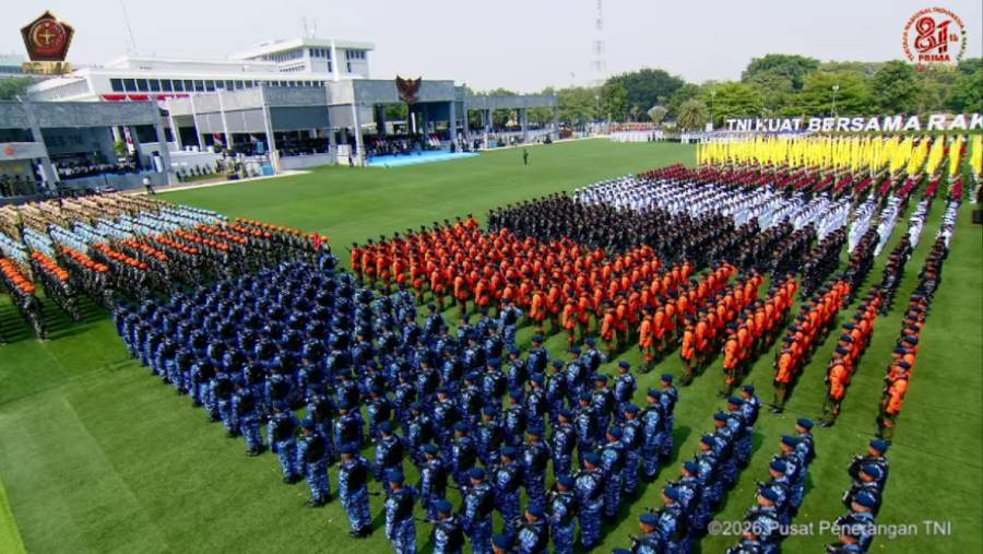 Upacara Peringatan HUT ke-81 TNI Tahun 2026. dok: Puspen TNI
