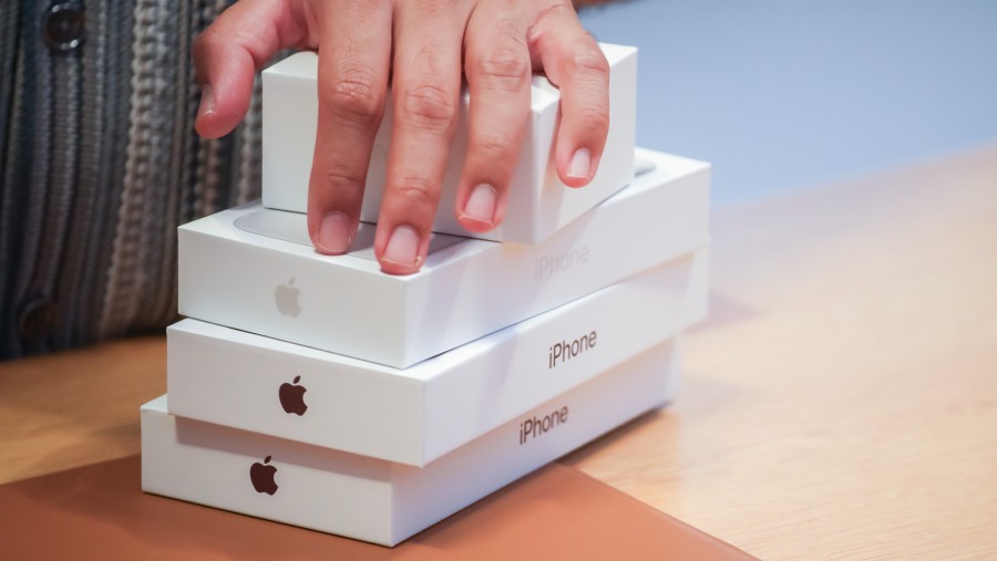 iPhone 18 Pro di New York. (Michael Nagle/Bloomberg)