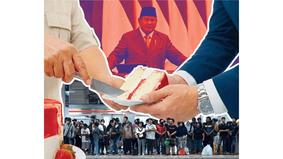 Foto: Dimas Ardian dan BPMI Setpres. Ilustrasi: Dennis A. Pratama/Bloomberg Businessweek Indonesia