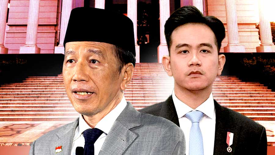 Joko Widodo dan Gibran Rakabuming Raka (Diolah/Bloomberg Technoz)