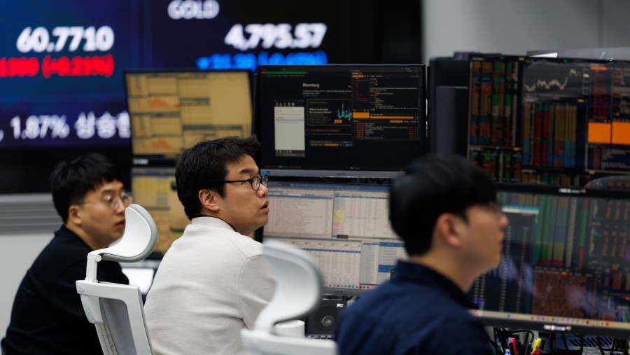 Suasana perdagangan di bursa saham Korea Selatan. dok: Bloomberg