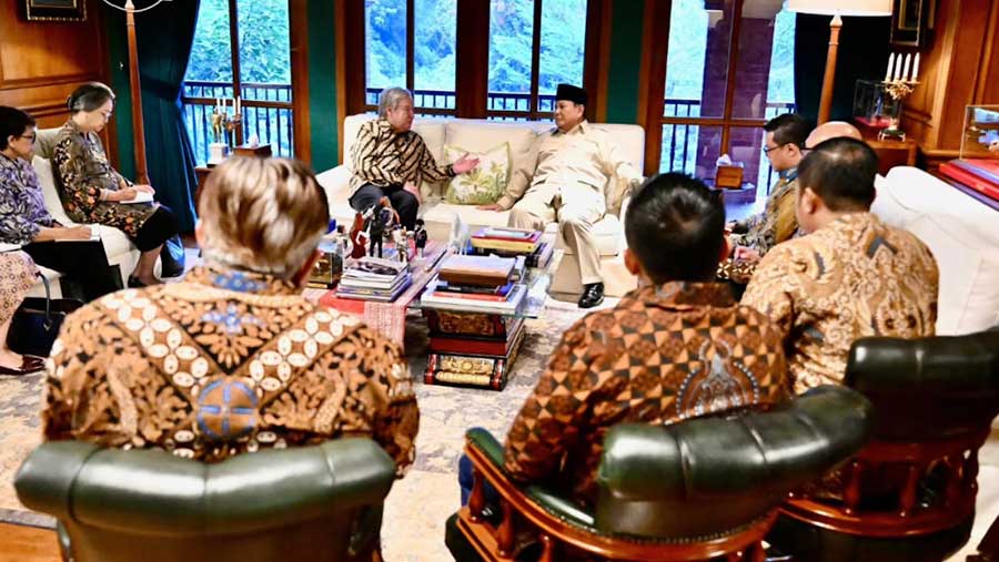 Presiden Prabowo menerima kunjungan Sekretaris Jenderal PBB António Guterres di kediaman Hambalang, Bogor (18/10/2026). (Dok. Setkab)
