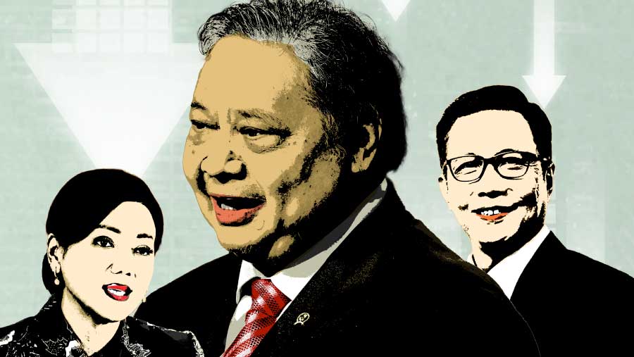 IHSG Melorot, Dari Airlangga hingga Bos BEI soal IHSG (Bloomberg Technoz/Asfahan)