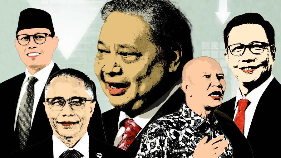 IHSG Melorot, Dari Airlangga hingga Bos BEI soal IHSG (Bloomberg Technoz/Asfahan)