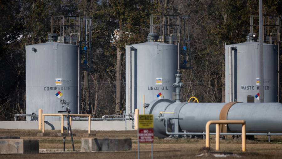 Sistem kompresor gas di pipa gas Williams Transco di Houston, Texas, AS. (Antranik Tavitian/Bloomberg)