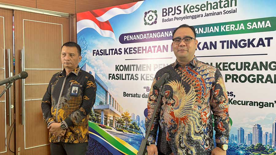 BPJS melakukan perjanjian kerja sama fasilitas kesehatan rujukan. (Bloomberg Technoz/Sabrina)