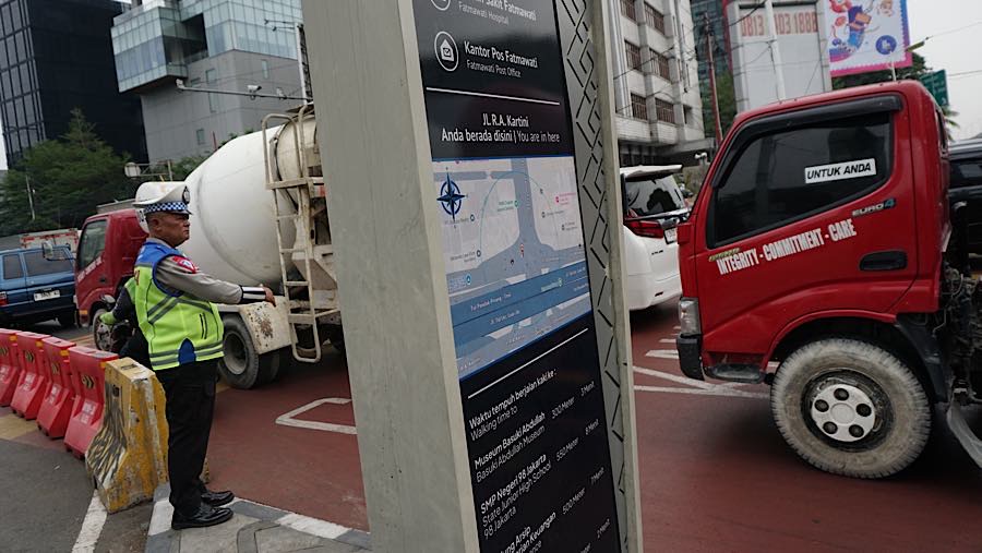 Polda Metro Jaya menggelar Operasi Patuh Jaya 2026 yang dimulai dari 26 Oktober hingga 8 November 2026. (Bloomberg Technoz/Andrean Kristianto)